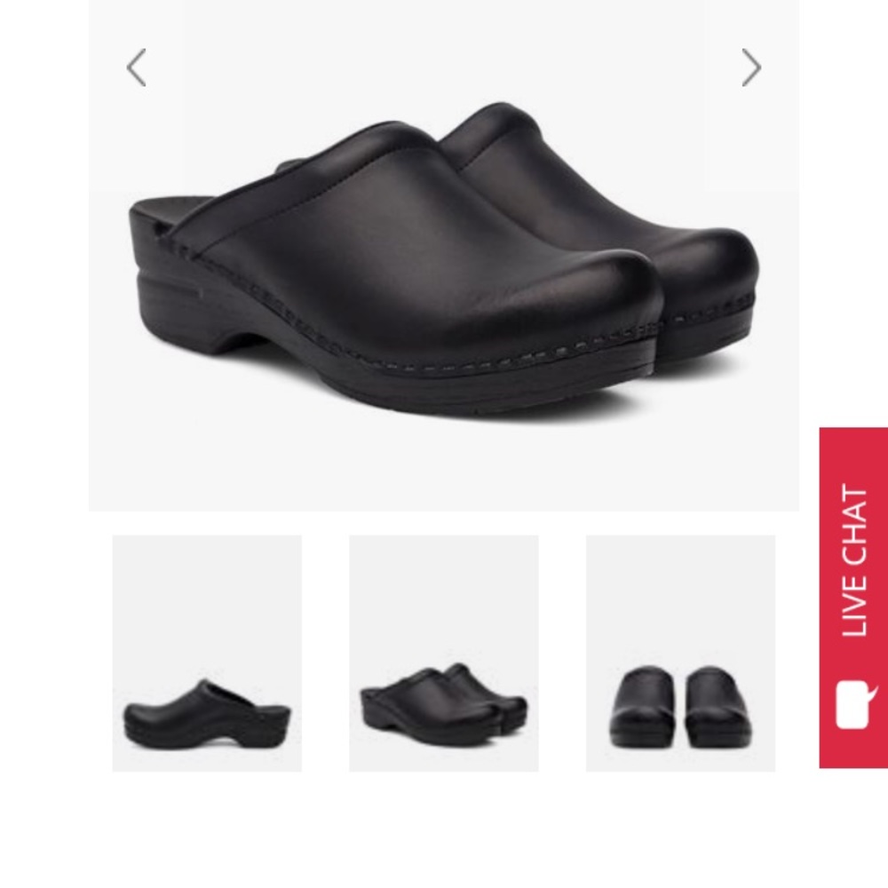Dansko Sonja Black open back leather clog size 37